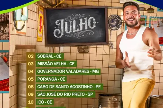 Agenda de Wesley Safadão confirma show no aniversário do Cabo e cantor volta à cidade após anos